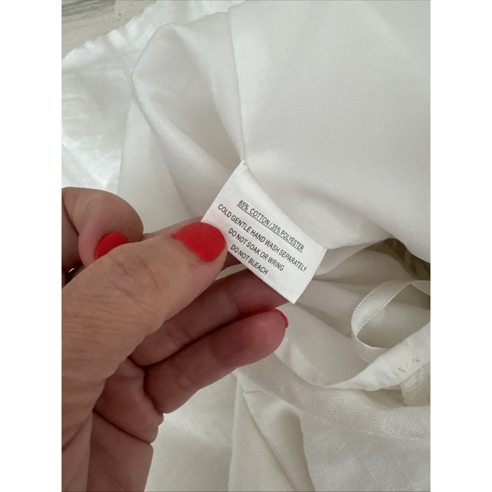 Here Comes The Sun‎ Strapless Romper Medium Women's White Tie back - Picture 11 of 12